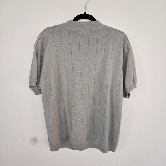 Green-Grey/Gray Mock Neck T-Shirt Sweater – Size 2X | Classy & Elegant Workwear - Picture 2 of 3